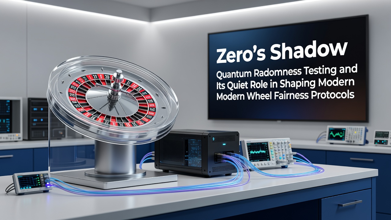 Quantum randomness testing equipment used in roulette wheel fairness protocols